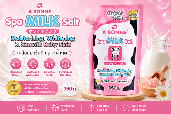 A Bonne Spa Milk Salt – Whitening Body Scrub for Glowing Skin